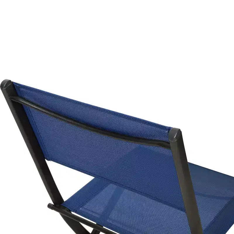 Emma and Oliver Set di 4 sedie pieghevoli per interni ed esterni con materiale Flex Comfort e telai in acciaio