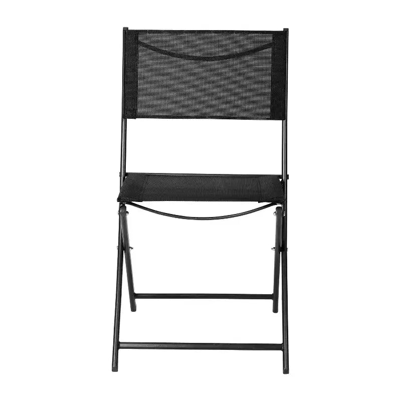 Emma and Oliver Set di 4 sedie pieghevoli per interni ed esterni con materiale Flex Comfort e telai in acciaio