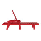 Sedia a sdraio Adirondack regolabile Emma e Oliver in HDPE riciclato con portabicchieri a scomparsa per uso interno/esterno