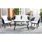 SAFAVIEH Outdoor Sneh-Lata 4-Piece Rope Patio Set - 54W x 27D x 26H