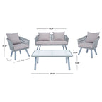 SAFAVIEH Outdoor Sneh-Lata 4-Piece Rope Patio Set - 54W x 27D x 26H