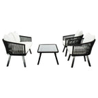 SAFAVIEH Outdoor Sneh-Lata 4-Piece Rope Patio Set - 54W x 27D x 26H