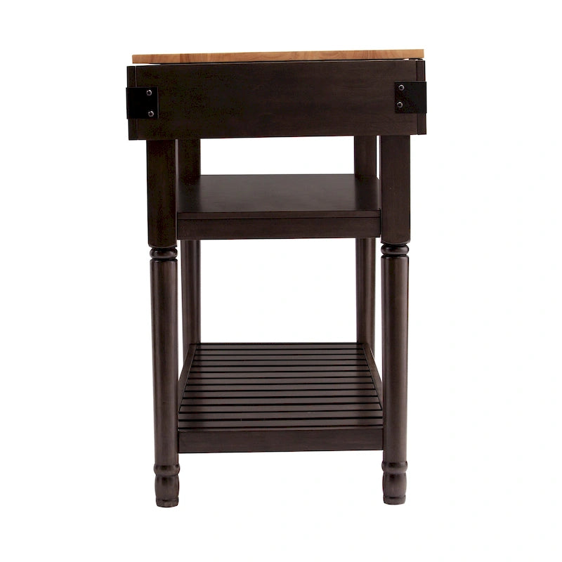 SEI Furniture Woodson Transitional Gray Storage Kitchen Island
