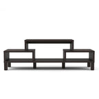 Furniture of America Rami Modern 3-Shelf Espresso Finish TV Stand, Sleek Media Console for Living Room Entertainment
