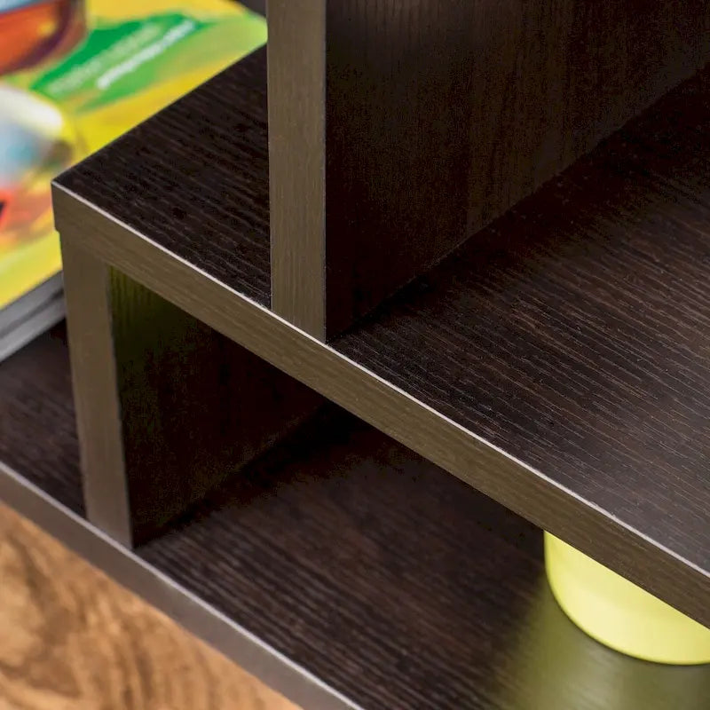 Furniture of America Rami Modern 3-Shelf Espresso Finish TV Stand, Sleek Media Console for Living Room Entertainment