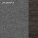 Seduta da Esterno Honeycomb Carmel - Sedia in Rattan Espresso: Arredamento Modulare da Patio Resistente alle Intemperie