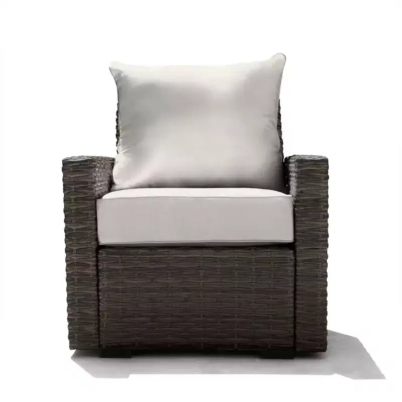 Seduta da Esterno Honeycomb Carmel - Sedia in Rattan Espresso: Arredamento Modulare da Patio Resistente alle Intemperie