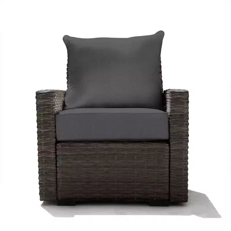 Seduta da Esterno Honeycomb Carmel - Sedia in Rattan Espresso: Arredamento Modulare da Patio Resistente alle Intemperie