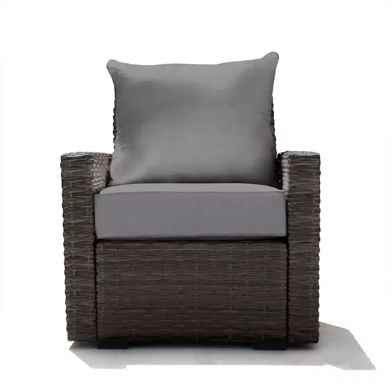 Seduta da Esterno Honeycomb Carmel - Sedia in Rattan Espresso: Arredamento Modulare da Patio Resistente alle Intemperie