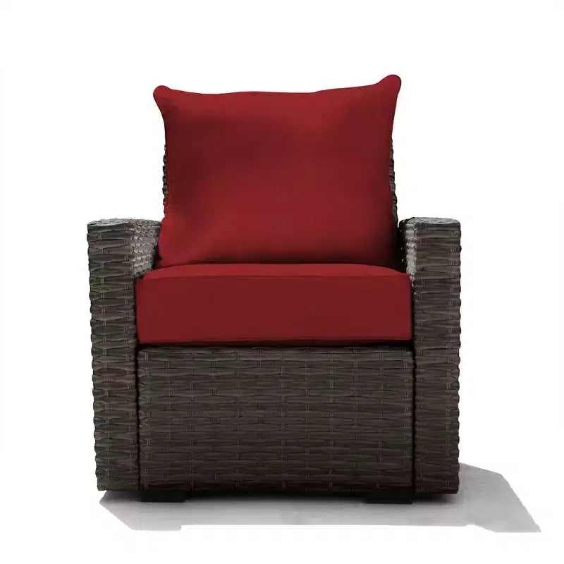 Seduta da Esterno Honeycomb Carmel - Sedia in Rattan Espresso: Arredamento Modulare da Patio Resistente alle Intemperie