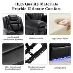 Home Theater Seating Manual Recliner Loveseat with Hide-Away Storage