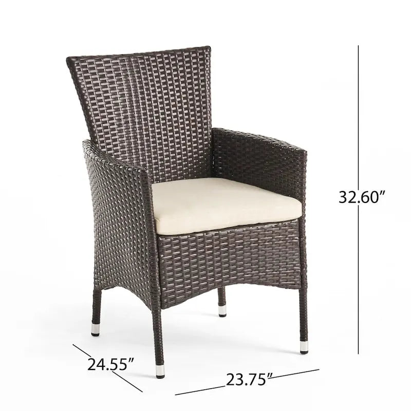 Bragdon Aluminum/ Brown Wicker 9-piece Outdoor Dining Set by Christopher Knight Home