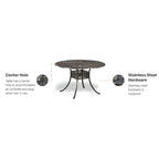 Homestyles Grenada Charcoal Aluminum Outdoor Dining Table