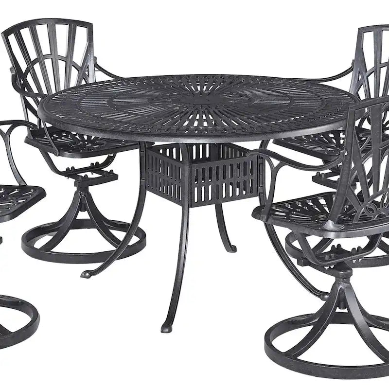 Homestyles Grenada Charcoal Aluminum Outdoor Dining Table
