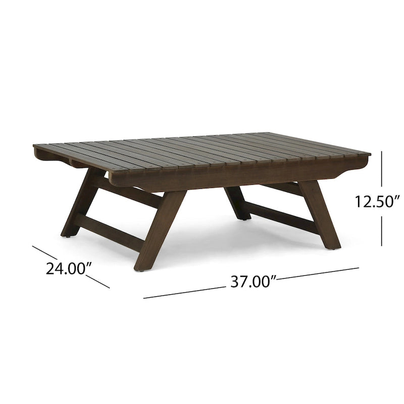 Sedona Outdoor 6 Seater Acacia Wood Chat Set by Christopher Knight Home