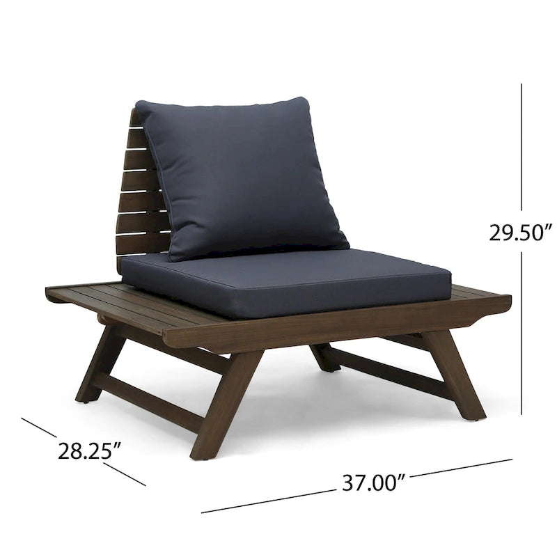 Sedona Outdoor 6 Seater Acacia Wood Chat Set by Christopher Knight Home