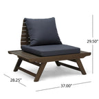 Sedona Outdoor 6 Seater Acacia Wood Chat Set by Christopher Knight Home