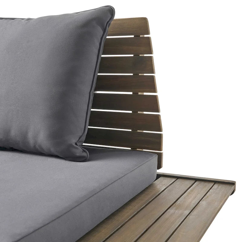 Sedona Outdoor 6 Seater Acacia Wood Chat Set by Christopher Knight Home