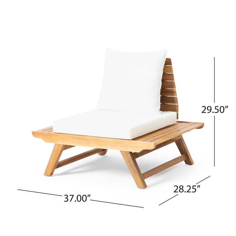Sedona Outdoor 6 Seater Acacia Wood Chat Set by Christopher Knight Home