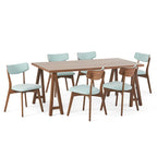 Chazz Set da Pranzo 7 Pezzi Moderno Metà Secolo con Tavolo A-Frame di Christopher Knight Home