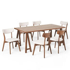 Chazz Set da Pranzo 7 Pezzi Moderno Metà Secolo con Tavolo A-Frame di Christopher Knight Home