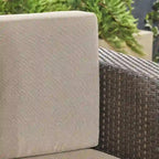 Set di 4 poltrone girevoli Eli Outdoor con braciere rotondo di Christopher Knight Home