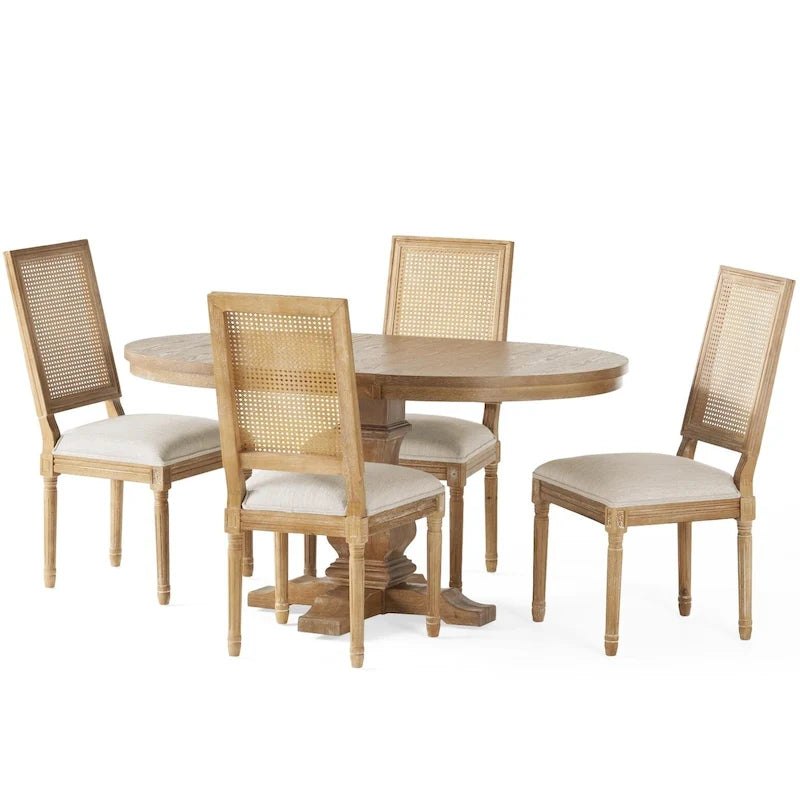 Set da pranzo Pampas in legno e canna di Christopher Knight Home