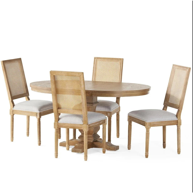 Set da pranzo Pampas in legno e canna di Christopher Knight Home