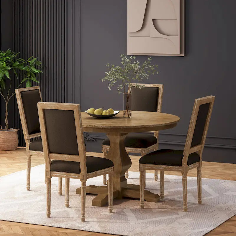 Set da pranzo circolare imbottito a 5 pezzi Remuda di Christopher Knight Home