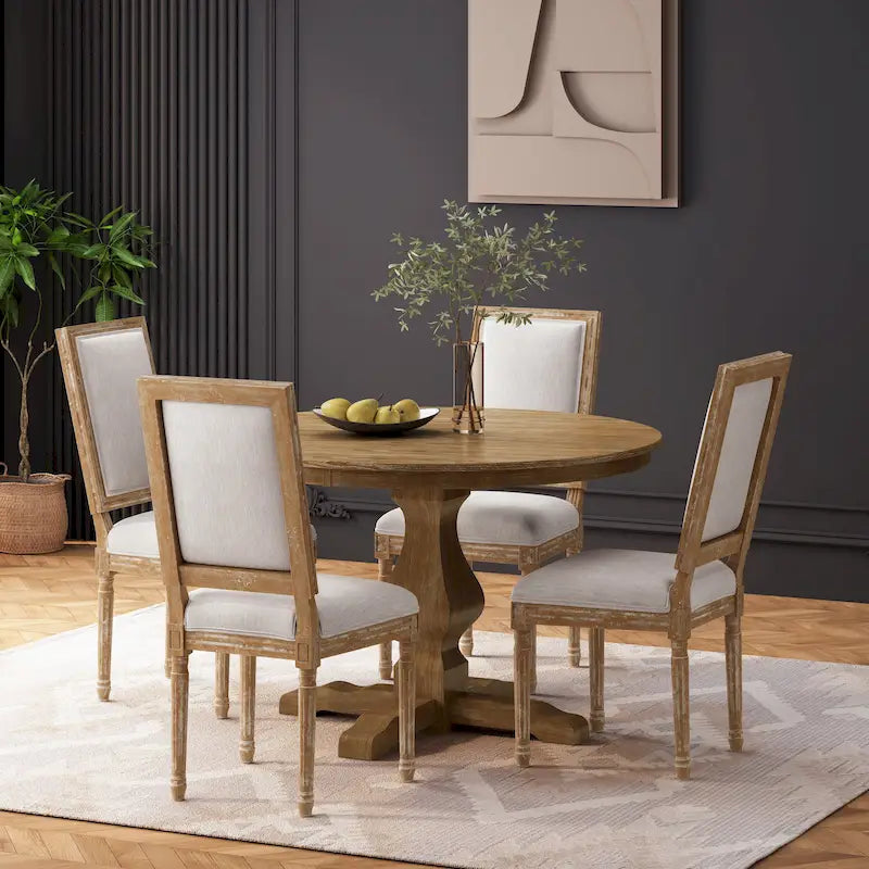 Set da pranzo circolare imbottito a 5 pezzi Remuda di Christopher Knight Home