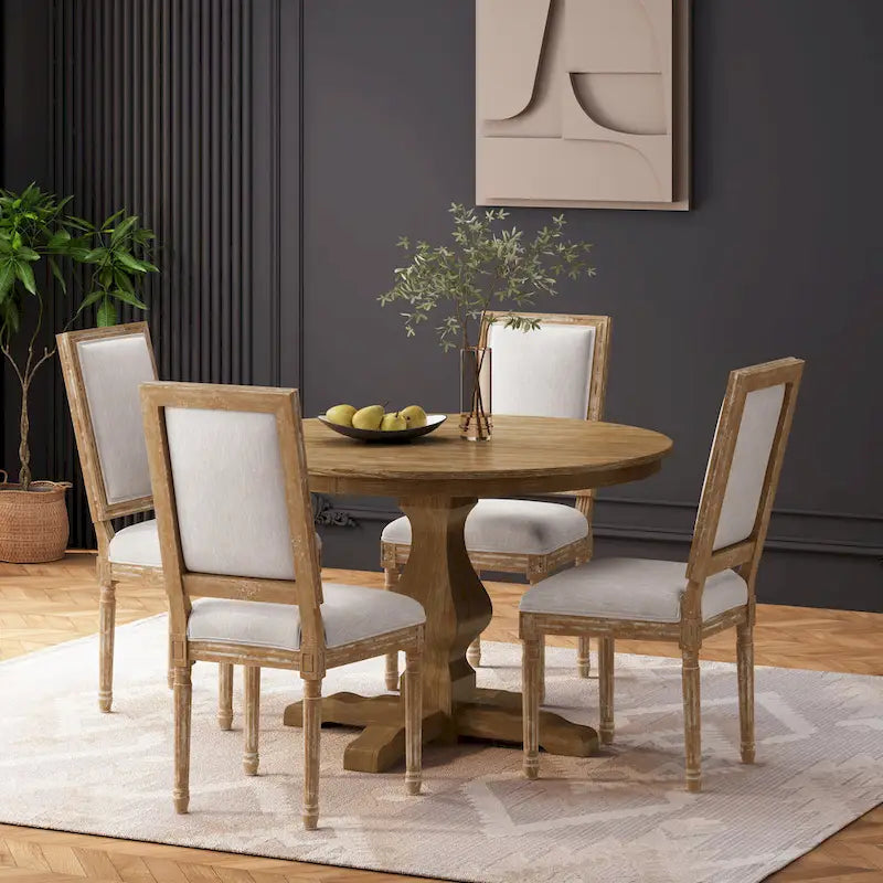 Set da pranzo circolare imbottito a 5 pezzi Remuda di Christopher Knight Home
