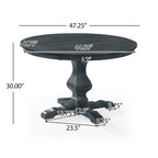 Set da pranzo circolare imbottito a 5 pezzi Remuda di Christopher Knight Home
