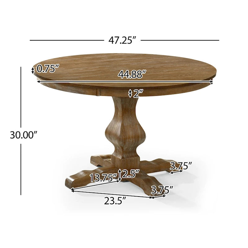 Set da pranzo circolare imbottito a 5 pezzi Remuda di Christopher Knight Home