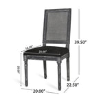 Set da pranzo circolare a 5 pezzi imbottito in legno e canna Remuda di Christopher Knight Home
