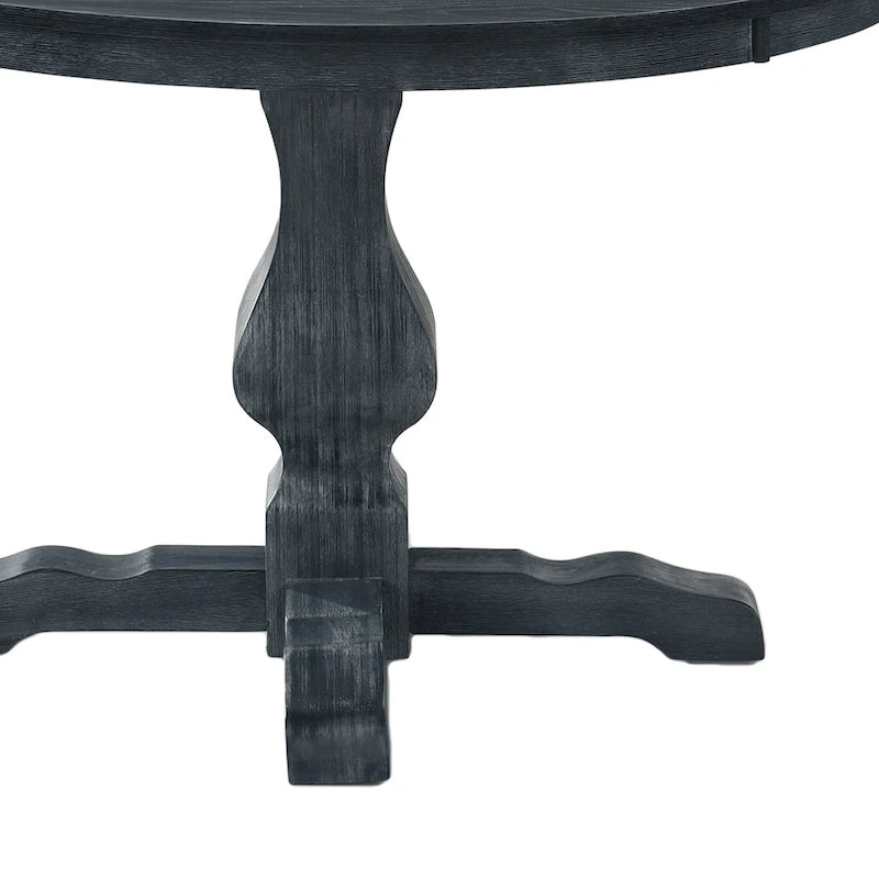 Set da pranzo circolare a 5 pezzi imbottito in legno e canna Remuda di Christopher Knight Home