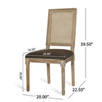 Set da pranzo circolare a 5 pezzi imbottito in legno e canna Remuda di Christopher Knight Home
