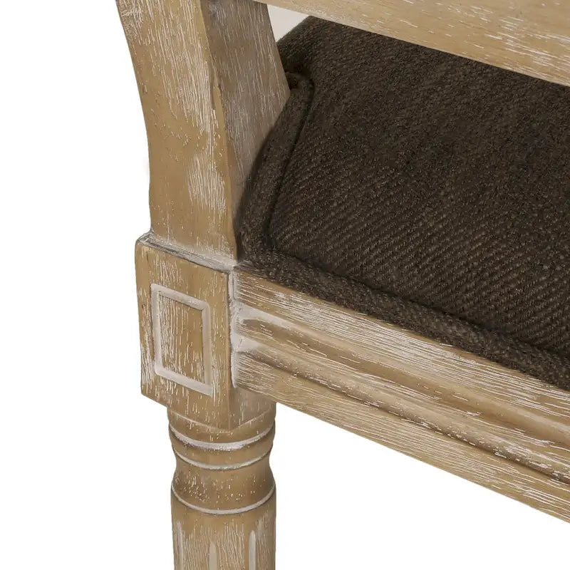 Set da pranzo circolare a 5 pezzi imbottito in legno e canna Remuda di Christopher Knight Home
