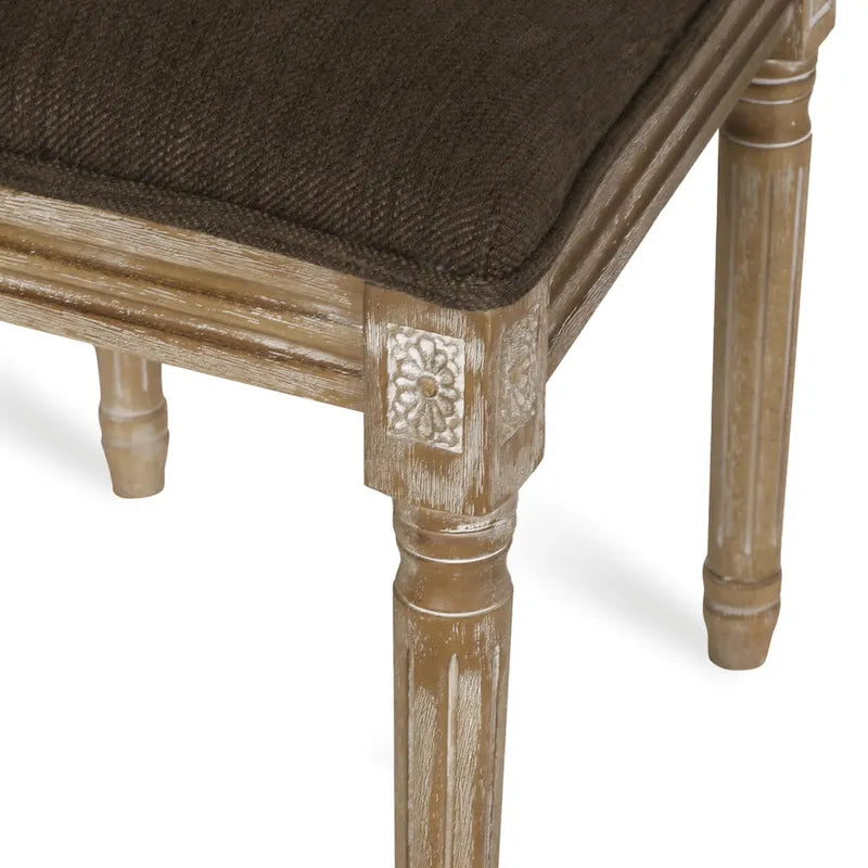 Set da pranzo circolare a 5 pezzi imbottito in legno e canna Remuda di Christopher Knight Home