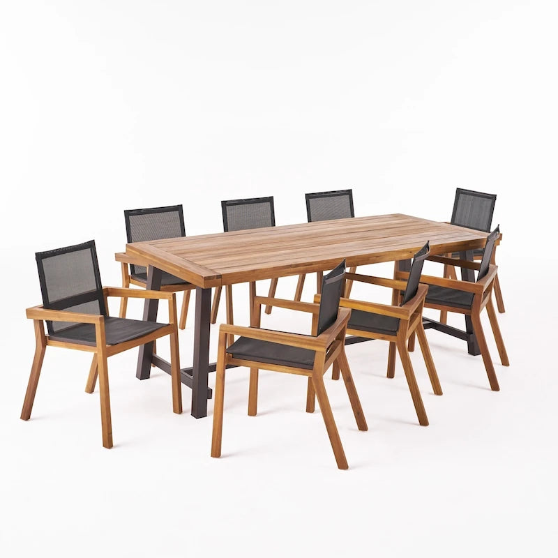 Set da pranzo Beachview per 8 persone in legno di acacia di Christopher Knight Home