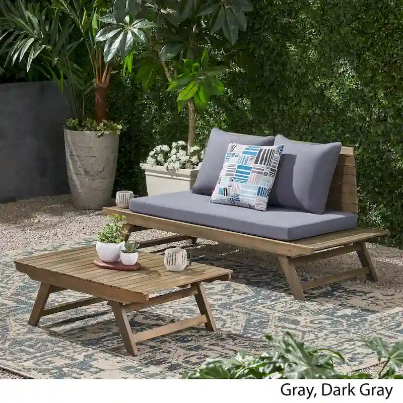 Sedona Acacia Wood 2-piece Outdoor Patio Set by Christopher Knight Home
