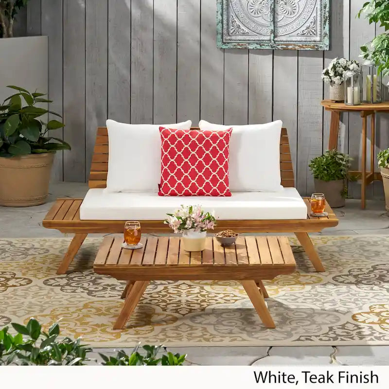 Sedona Acacia Wood 2-piece Outdoor Patio Set by Christopher Knight Home