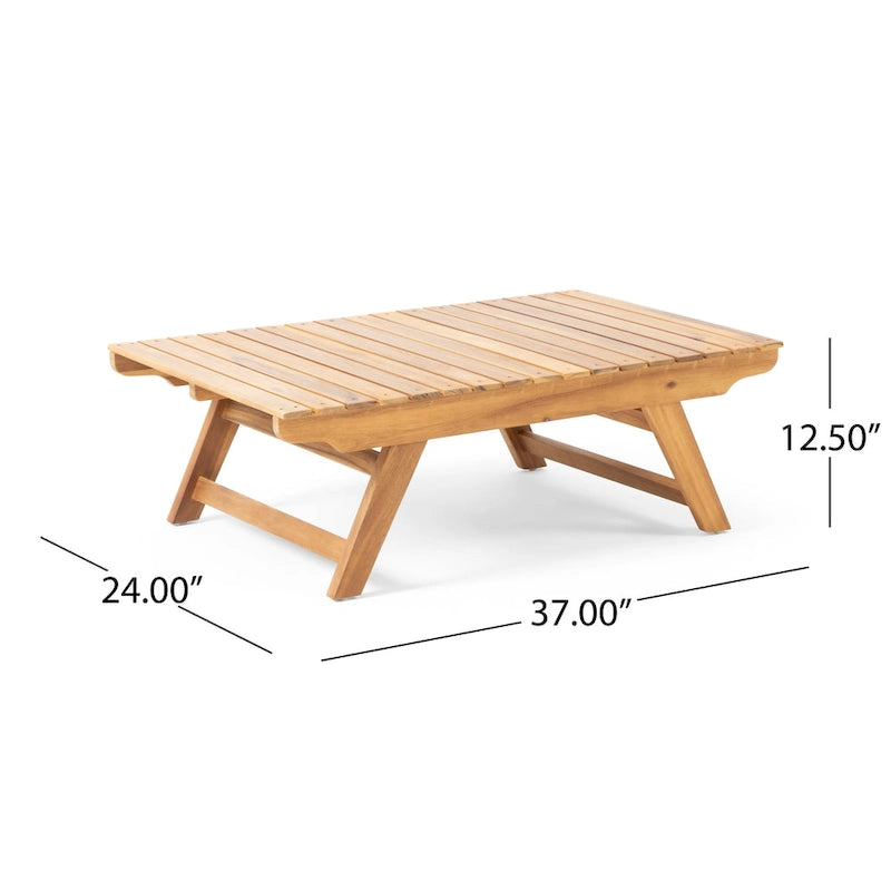 Sedona Acacia Wood 2-piece Outdoor Patio Set by Christopher Knight Home