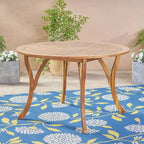 Set da pranzo da 5 pezzi per esterni Kingston in legno di acacia e vimini di Christopher Knight Home