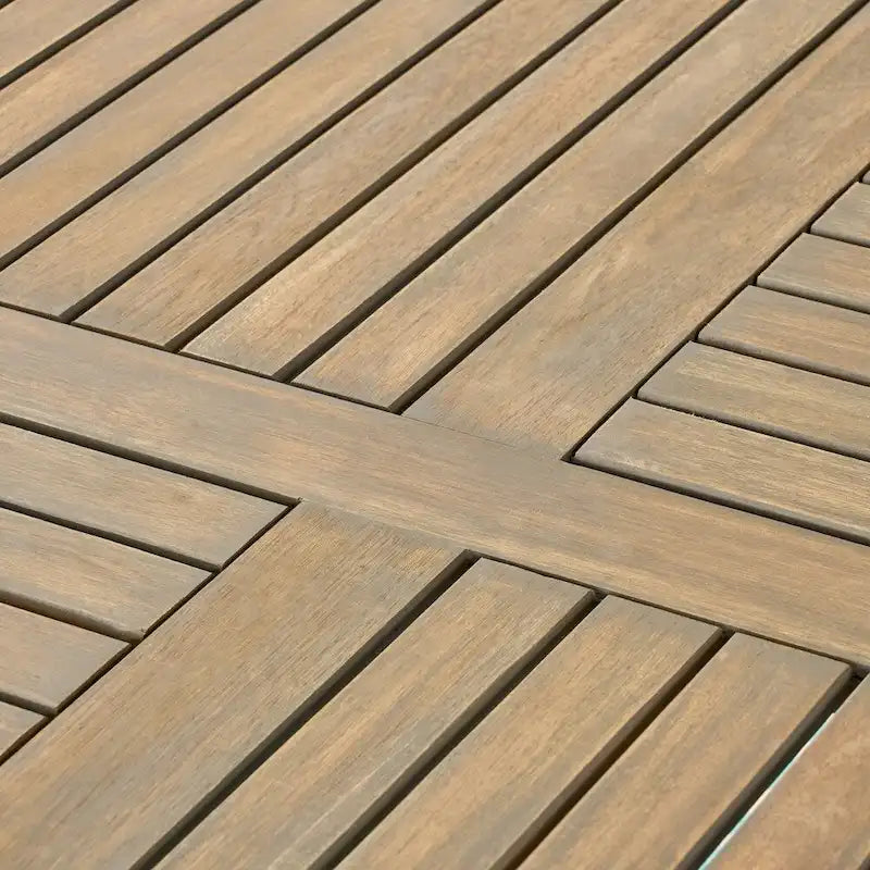 Set da pranzo da 5 pezzi per esterni Kingston in legno di acacia e vimini di Christopher Knight Home