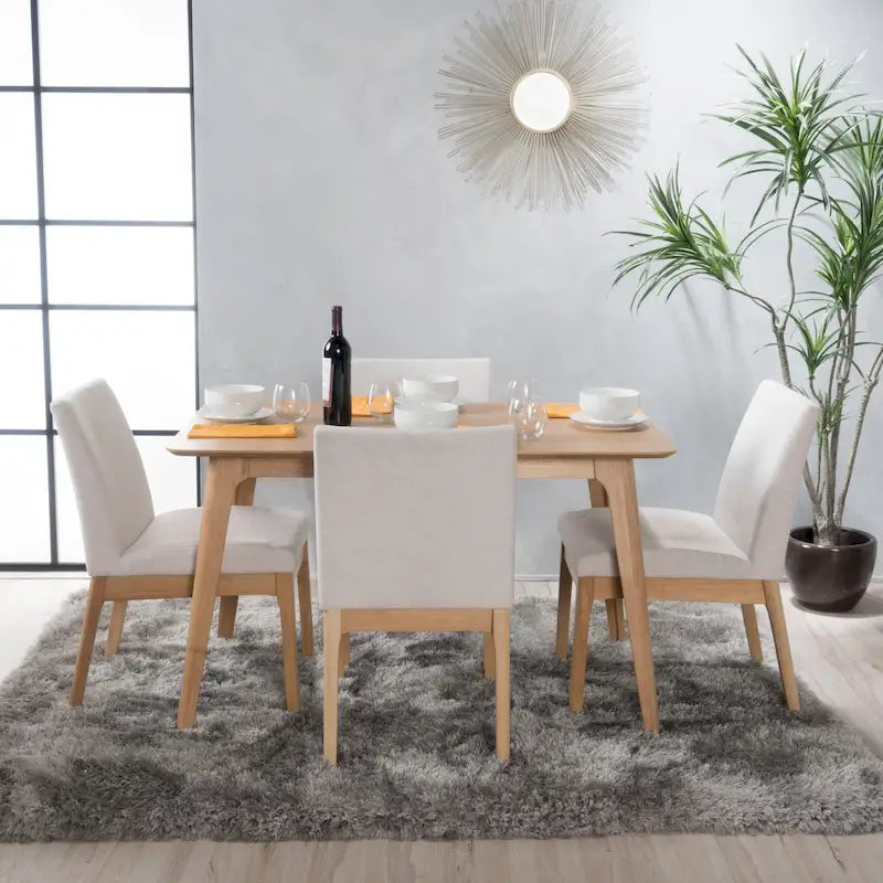 Christopher Knight Home Prazen, Set da pranzo moderno di metà secolo, 5 pezzi