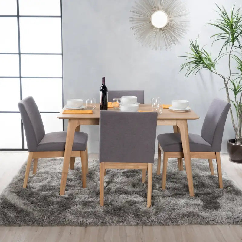 Christopher Knight Home Prazen, Set da pranzo moderno di metà secolo, 5 pezzi