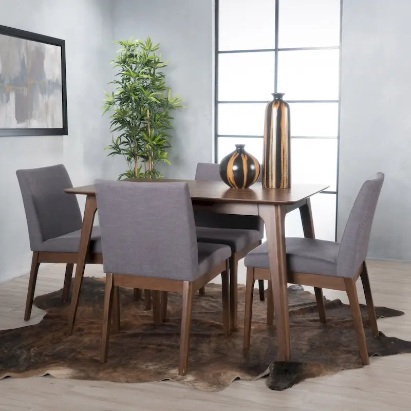 Christopher Knight Home Prazen, Set da pranzo moderno di metà secolo, 5 pezzi