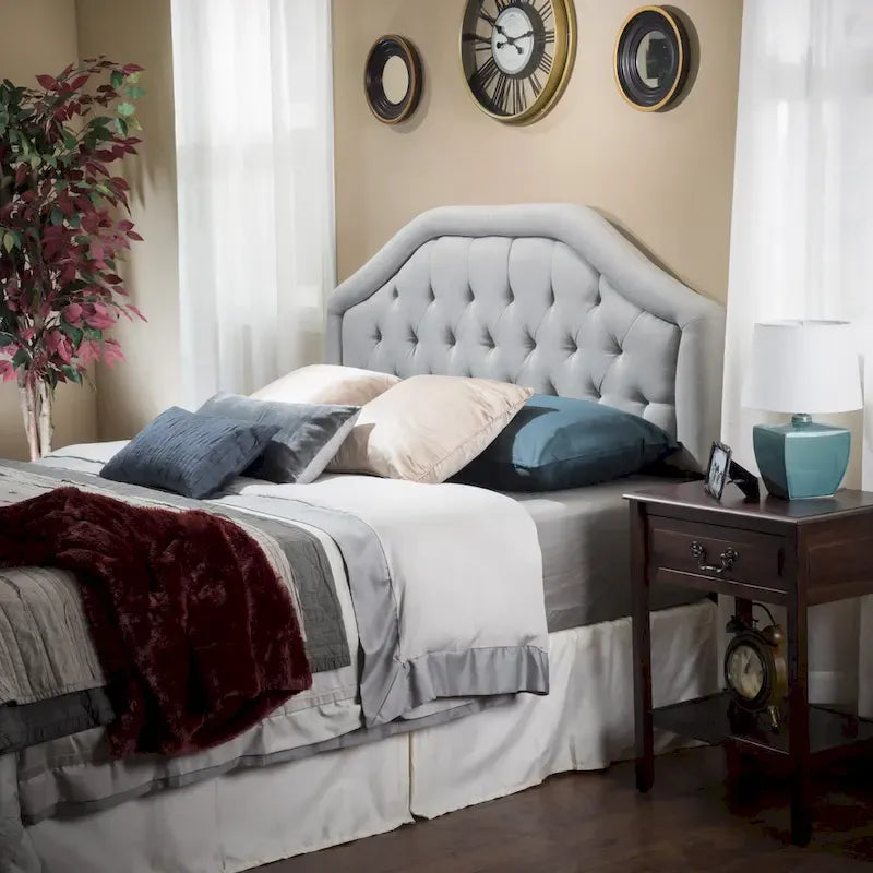 Angelica Adjustable Full/ Queen Tufted Headboard by Christopher Knight Home