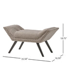 Christopher Knight Home Rosalynn Tufted Fabric Ottoman Bench  Stylish and Multi-Functional