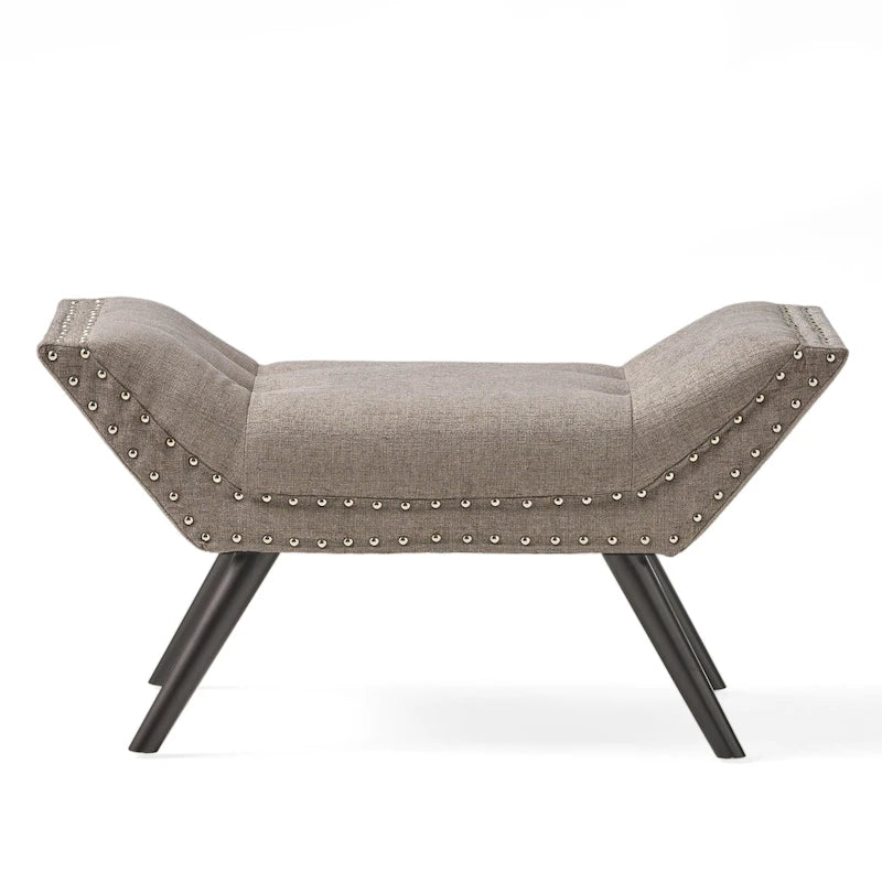 Christopher Knight Home Rosalynn Tufted Fabric Ottoman Bench  Stylish and Multi-Functional